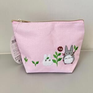 Totoro My Neighborhood Small Canvas Cosmetic Bag NWT